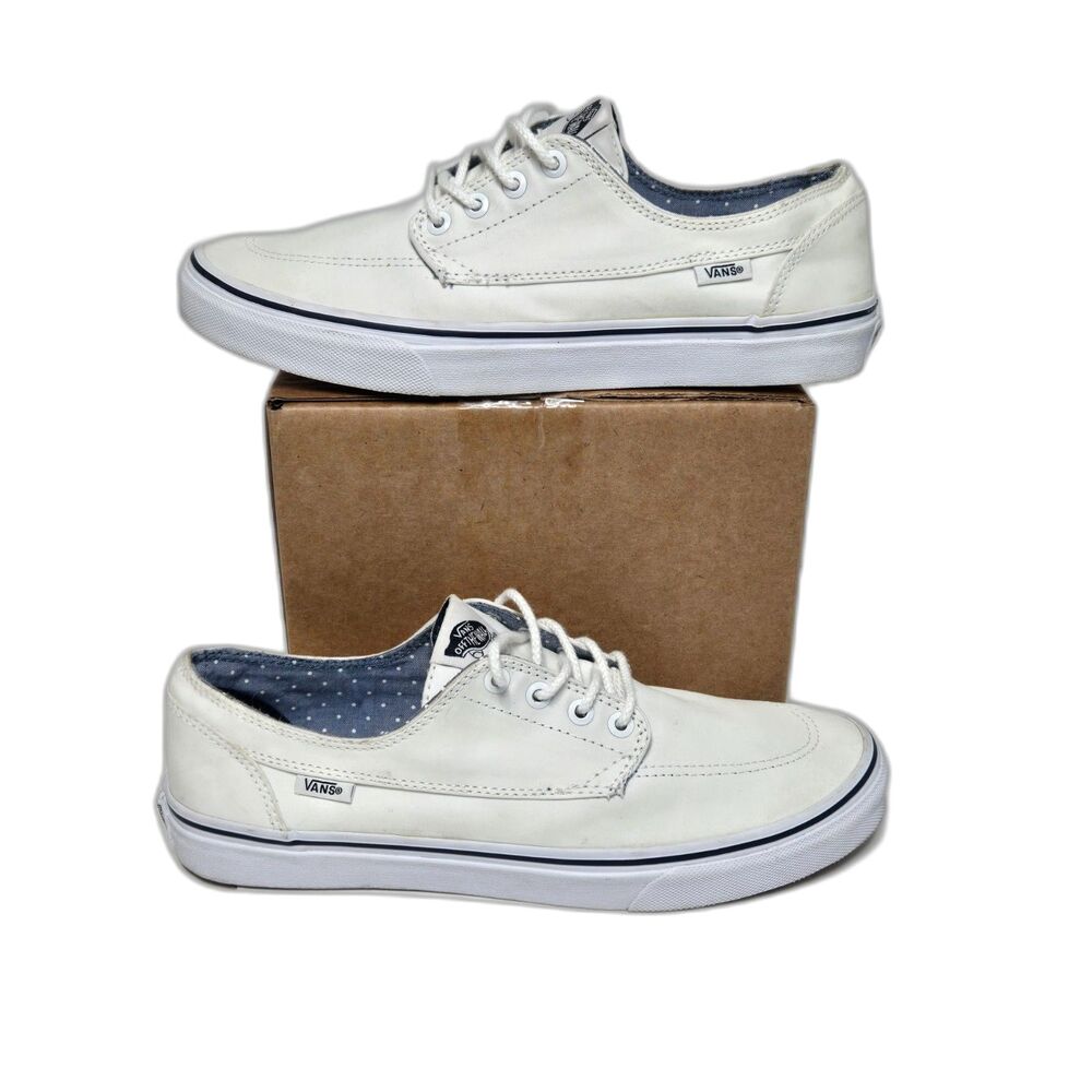 Vans Canvas Deck Shoes | Men's Size 8.5 / Women's Size 10 | White Coastal